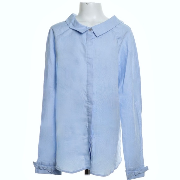 Zara girls blue blouse with back bow - Picture 2 of 16